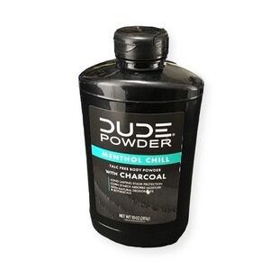 NEW DUDE POWDER Menthol Chill Charcoal Body Powder.